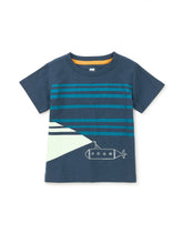 Load image into Gallery viewer, Tea Collection Glow in the Dark Submarine Baby Tee - Whale Blue