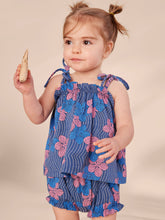 Load image into Gallery viewer, Tea Collection Tie Shoulder Baby Set - Wavy Plumeria