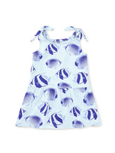 Load image into Gallery viewer, Tea Collection Tie Shoulder Drop Hem Baby Dress - Angelfish
