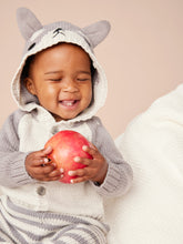 Load image into Gallery viewer, Tea Collection Husky Ears Baby Cardigan - Light Grey Heather
