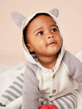 Load image into Gallery viewer, Tea Collection Husky Ears Baby Cardigan - Light Grey Heather