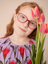 Load image into Gallery viewer, Tea Collection Blouson Sleeve Dress - Ikat Thistle