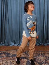 Load image into Gallery viewer, Tea Collection T-Rex & Mountains Graphic Tee - Coronet Blue