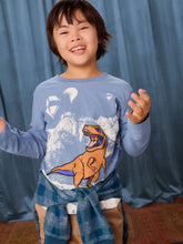 Load image into Gallery viewer, Tea Collection T-Rex & Mountains Graphic Tee - Coronet Blue