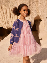 Load image into Gallery viewer, Tea Collection Tiered Tulle Sparkle Dress - Shimmer Sky