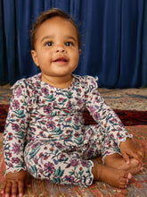 Load image into Gallery viewer, Tea Collection Ruffle Shoulder Baby Romper - Iznik Flora