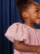 Load image into Gallery viewer, Tea Collection Tiered Tulle Sparkle Baby Dress - Shimmer Sky