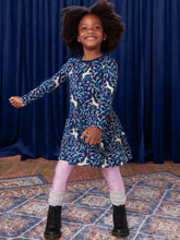 Load image into Gallery viewer, Tea Collection Long Sleeve Pocket Dress - Unicorn Tile