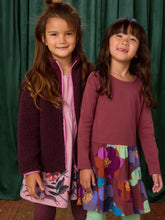 Load image into Gallery viewer, Tea Collection Teddy Fleece Zip Up Jacket - Purple Fig