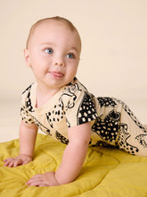 Load image into Gallery viewer, Tea Collection Pocket Baby Romper - Block Print Jaguar