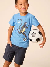 Load image into Gallery viewer, Tea Collection Soccer Monkey Graphic Tee - Pacific Coast