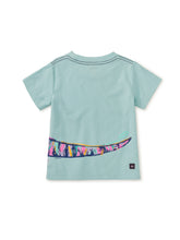 Load image into Gallery viewer, Tea Collection Graffiti Iguana Graphic Baby Tee - Canal Blue
