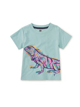 Load image into Gallery viewer, Tea Collection Graffiti Iguana Graphic Baby Tee - Canal Blue