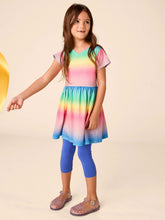 Load image into Gallery viewer, Tea Collection Short Sleeve Wrap Neck Baby Dress - Rio Rainbow