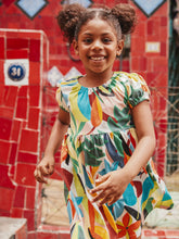 Load image into Gallery viewer, Tea Collection Puff Sleeve Empire Baby Dress - Parakeet