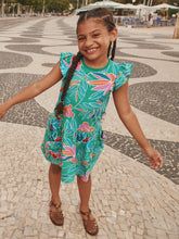 Load image into Gallery viewer, Tea Collection Flutter Sleeve Pocket Dress - Tropical Gardenias