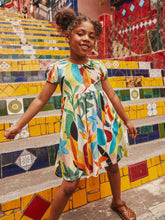 Load image into Gallery viewer, Tea Collection Puff Sleeve Empire Dress - Parakeet