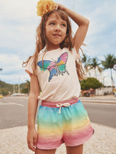 Load image into Gallery viewer, Tea Collection Tie Waist Shorts - Rio Rainbow