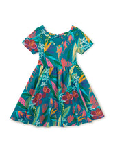 Load image into Gallery viewer, Tea Collection Short Sleeve Ballet Dress - Tropical Floral