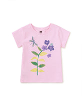 Load image into Gallery viewer, Tea Collection Dragonfly Floral Graphic Baby Tee - Pink Lady
