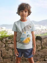 Load image into Gallery viewer, Tea Collection Shark Bite Graphic Tee - Blue Glow