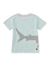 Load image into Gallery viewer, Tea Collection Shark Bite Graphic Tee - Blue Glow
