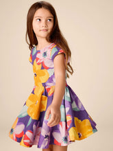 Load image into Gallery viewer, Tea Collection Button Back Skirted Dress - Tropical Floral