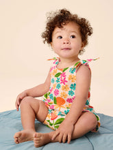 Load image into Gallery viewer, Tea Collection Tie Shoulder Baby Romper - Tropical Fruit Floral
