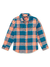 Load image into Gallery viewer, Tea Collection Flannel Button Up Shirt - Blue Plaid