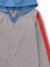 Load image into Gallery viewer, Tea Collection Stripe Sleeve Happy Hoodie