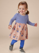 Load image into Gallery viewer, Tea Collection Baby Print Mix Skirted Dress -Chat