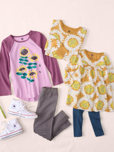 Load image into Gallery viewer, Tea Collection Raglan Graphic Tee - Sunflower