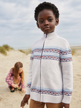 Load image into Gallery viewer, Tea Collection Traveler Zip Sweater - Light Grey Heather