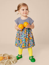 Load image into Gallery viewer, Tea Collection Mixed Print Empire Dress - Orange Floral