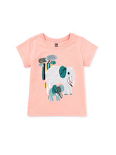 Load image into Gallery viewer, Tea Collection Elephant Herd Graphic Baby Tee - Peach