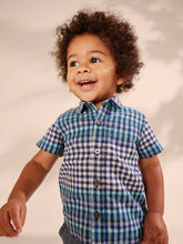 Load image into Gallery viewer, Tea Collection Button-Up Woven Baby Shirt - Nairobi Plaid