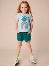 Load image into Gallery viewer, Tea Collection Rainbow Pineapple Graphic Tee - Sky