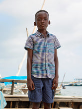 Load image into Gallery viewer, Tea Collection Button-Up Woven Shirt - Nairobi Plaid