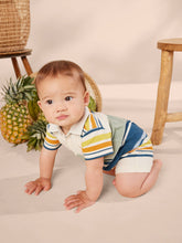 Load image into Gallery viewer, Tea Collection Polo Baby Romper - Sea
