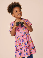 Load image into Gallery viewer, Tea Collection Short Sleeve Twirl Dress - Painted Butterflies