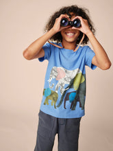 Load image into Gallery viewer, Tea Collection Elephants Graphic Tee - Blue Yarrow