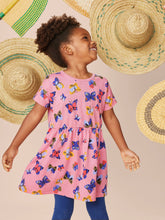Load image into Gallery viewer, Tea Collection Short Sleeve Twirl Dress - Painted Butterflies