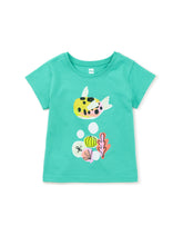 Load image into Gallery viewer, Tea Collection Puffer Fish Graphic Baby Tee - Light Laguna