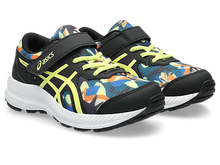 Load image into Gallery viewer, Asics Contend 8 PS (Velcro) - Black/Glow Yellow
