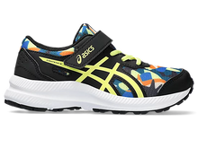 Load image into Gallery viewer, Asics Contend 8 PS (Velcro) - Black/Glow Yellow
