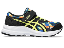 Load image into Gallery viewer, Asics Contend 8 PS (Velcro) - Black/Glow Yellow