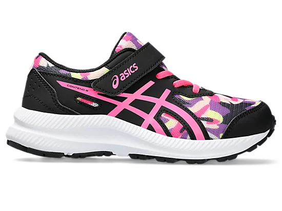 Asics Contend 8 PS (Velcro) - Black/Hot Pink