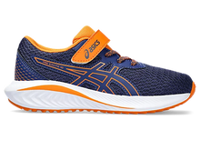 Load image into Gallery viewer, Asics Pre Excite 10 PS (Velcro) - Deep Ocean/Bright Orange
