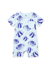 Load image into Gallery viewer, Tea Collection Pocket Shortie Baby Romper - Angelfish