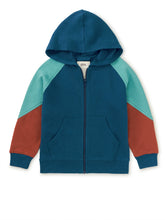 Load image into Gallery viewer, Tea Collection Colorblock Hoodie - Bedford Blue